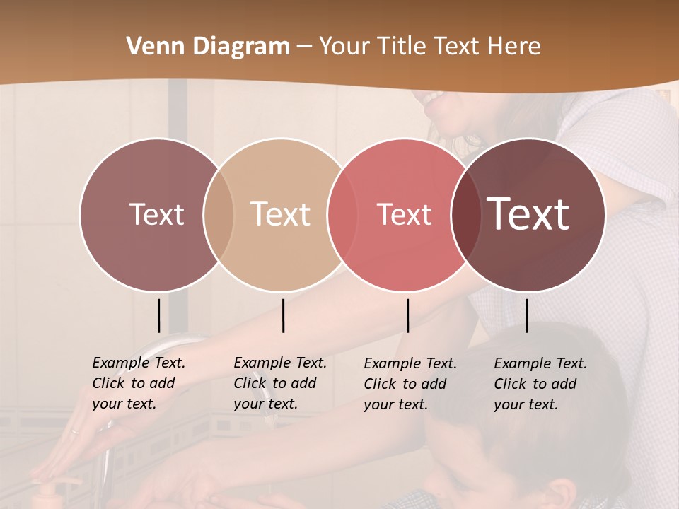 Mum With The Son Wash Hands PowerPoint Template