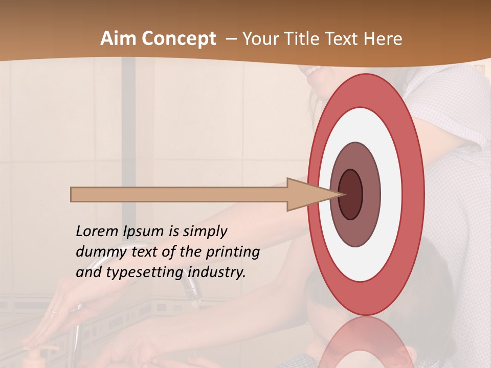 Mum With The Son Wash Hands PowerPoint Template