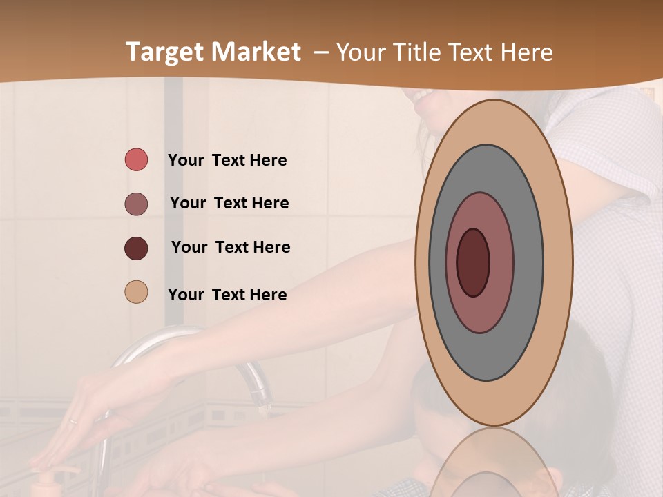 Mum With The Son Wash Hands PowerPoint Template