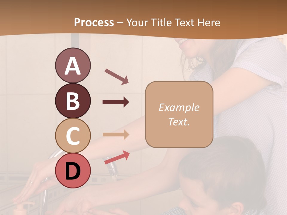 Mum With The Son Wash Hands PowerPoint Template