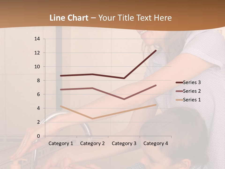Mum With The Son Wash Hands PowerPoint Template