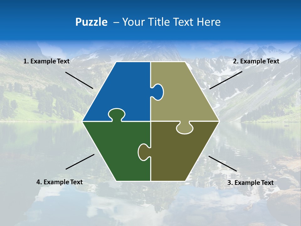 A Mountain Lake Surrounded By Green Trees And Rocks PowerPoint Template