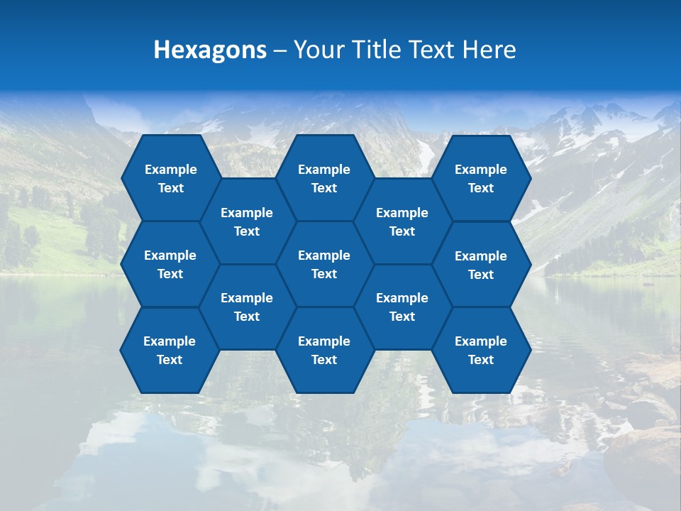 A Mountain Lake Surrounded By Green Trees And Rocks PowerPoint Template