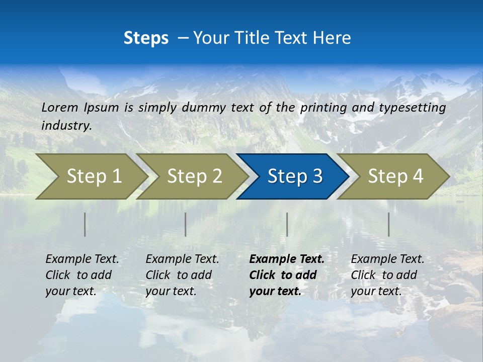 A Mountain Lake Surrounded By Green Trees And Rocks PowerPoint Template