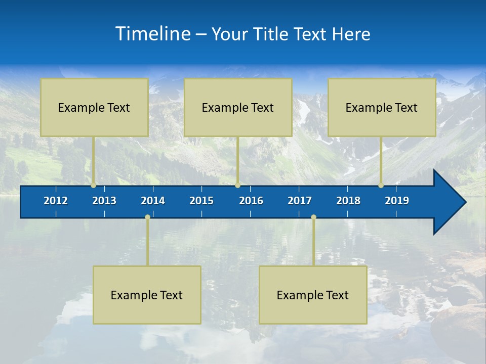 A Mountain Lake Surrounded By Green Trees And Rocks PowerPoint Template