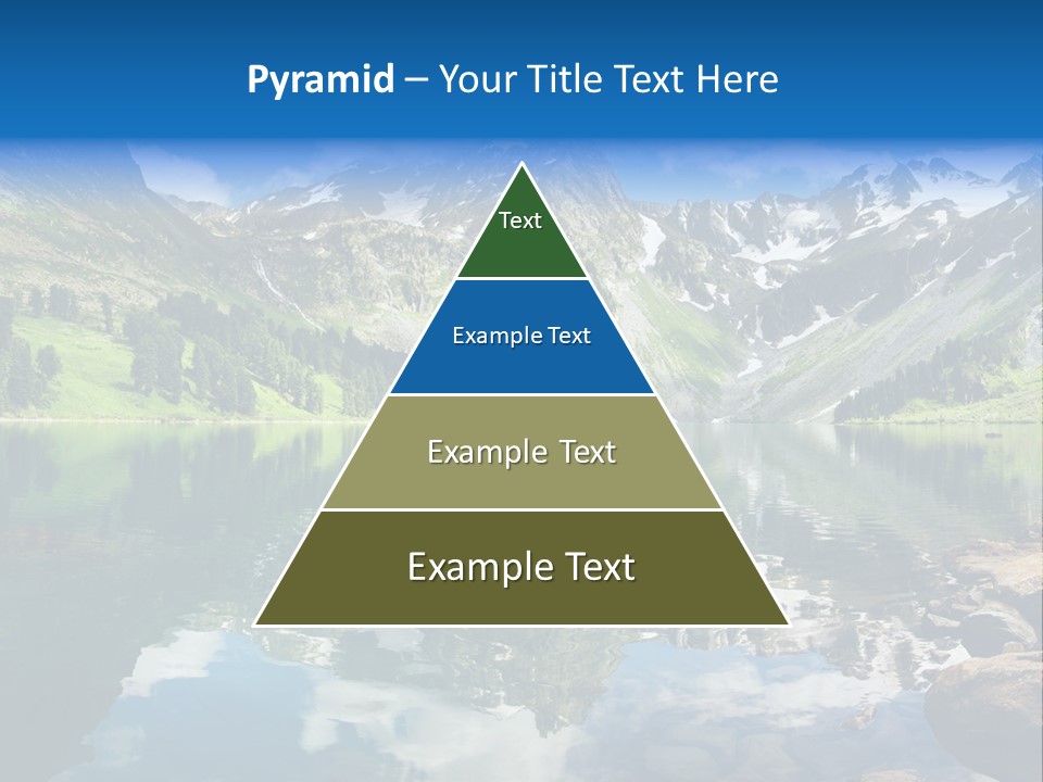 A Mountain Lake Surrounded By Green Trees And Rocks PowerPoint Template