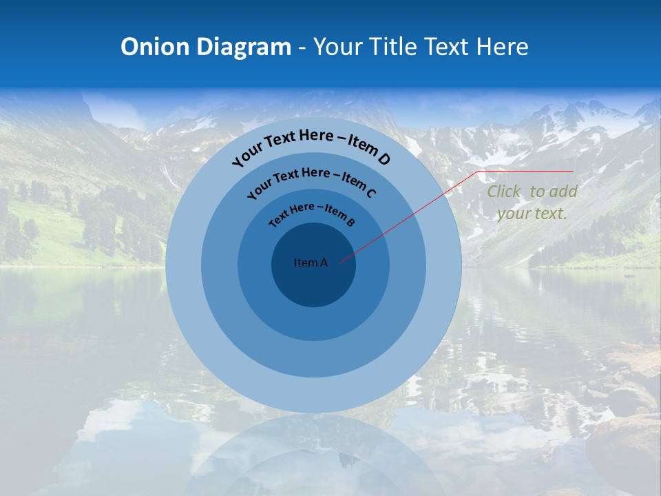 A Mountain Lake Surrounded By Green Trees And Rocks PowerPoint Template