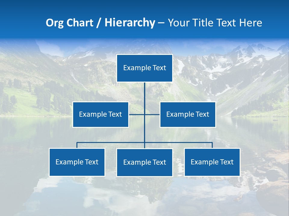 A Mountain Lake Surrounded By Green Trees And Rocks PowerPoint Template