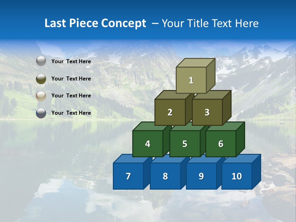 A Mountain Lake Surrounded By Green Trees And Rocks PowerPoint Template