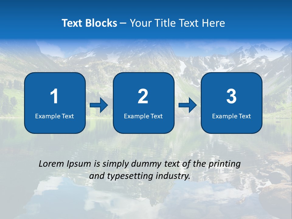 A Mountain Lake Surrounded By Green Trees And Rocks PowerPoint Template