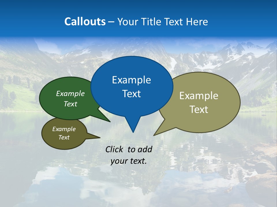 A Mountain Lake Surrounded By Green Trees And Rocks PowerPoint Template