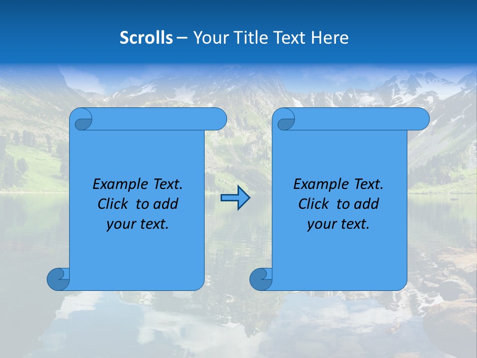 A Mountain Lake Surrounded By Green Trees And Rocks PowerPoint Template