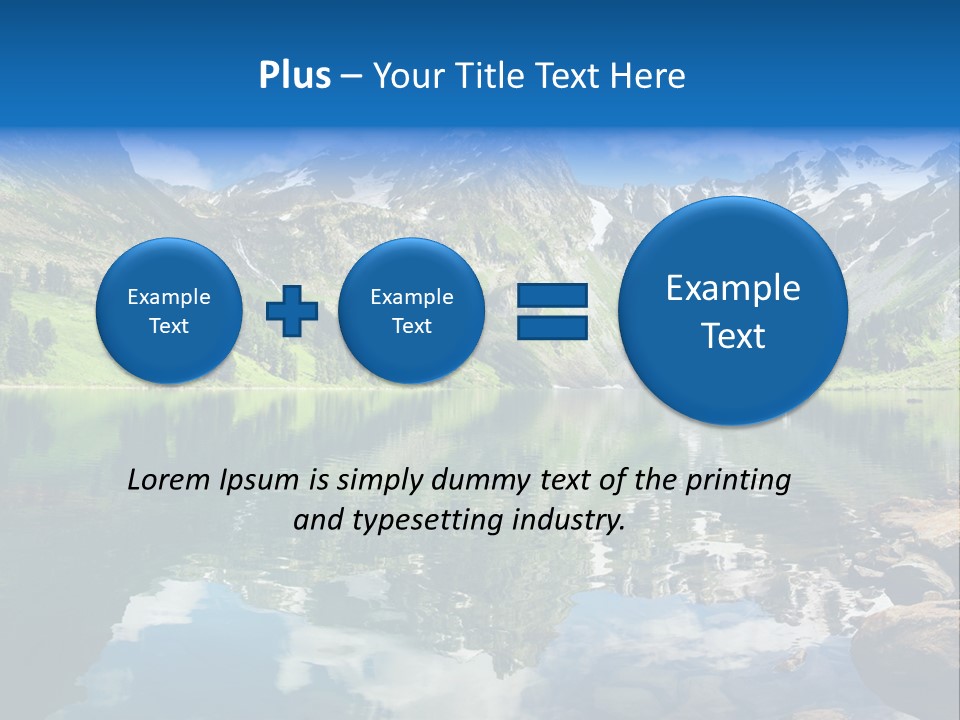 A Mountain Lake Surrounded By Green Trees And Rocks PowerPoint Template