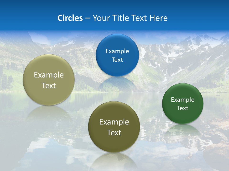 A Mountain Lake Surrounded By Green Trees And Rocks PowerPoint Template