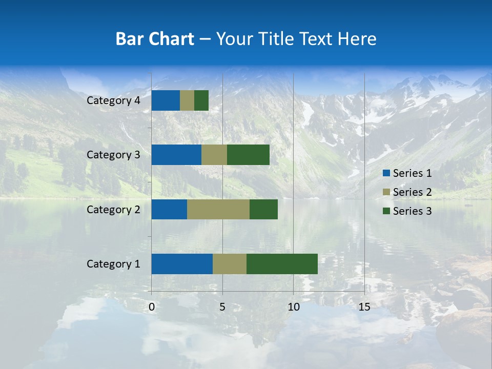 A Mountain Lake Surrounded By Green Trees And Rocks PowerPoint Template