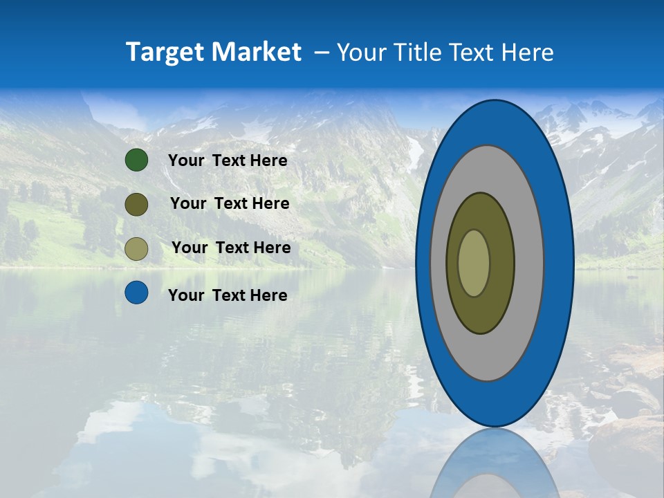 A Mountain Lake Surrounded By Green Trees And Rocks PowerPoint Template