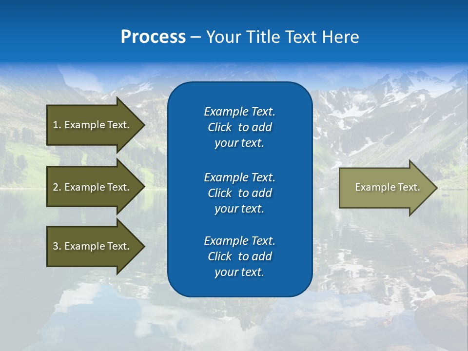 A Mountain Lake Surrounded By Green Trees And Rocks PowerPoint Template