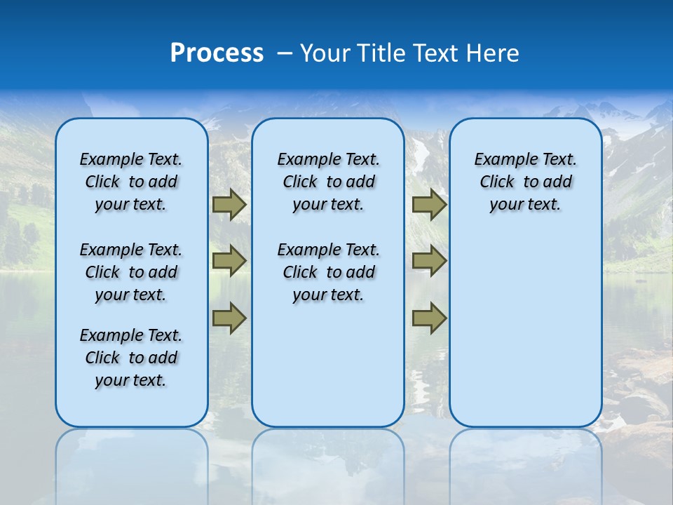 A Mountain Lake Surrounded By Green Trees And Rocks PowerPoint Template