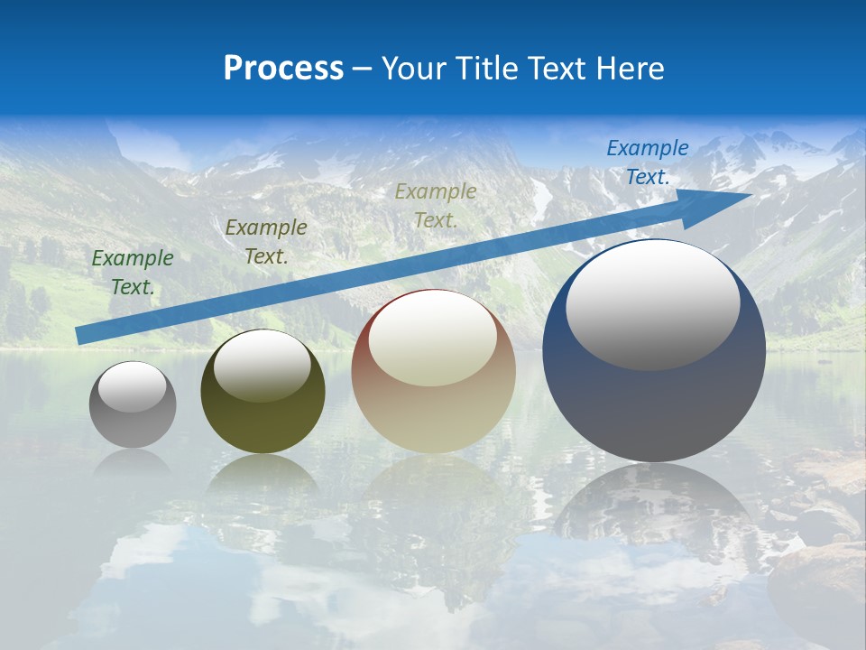 A Mountain Lake Surrounded By Green Trees And Rocks PowerPoint Template