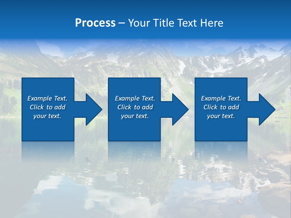 A Mountain Lake Surrounded By Green Trees And Rocks PowerPoint Template