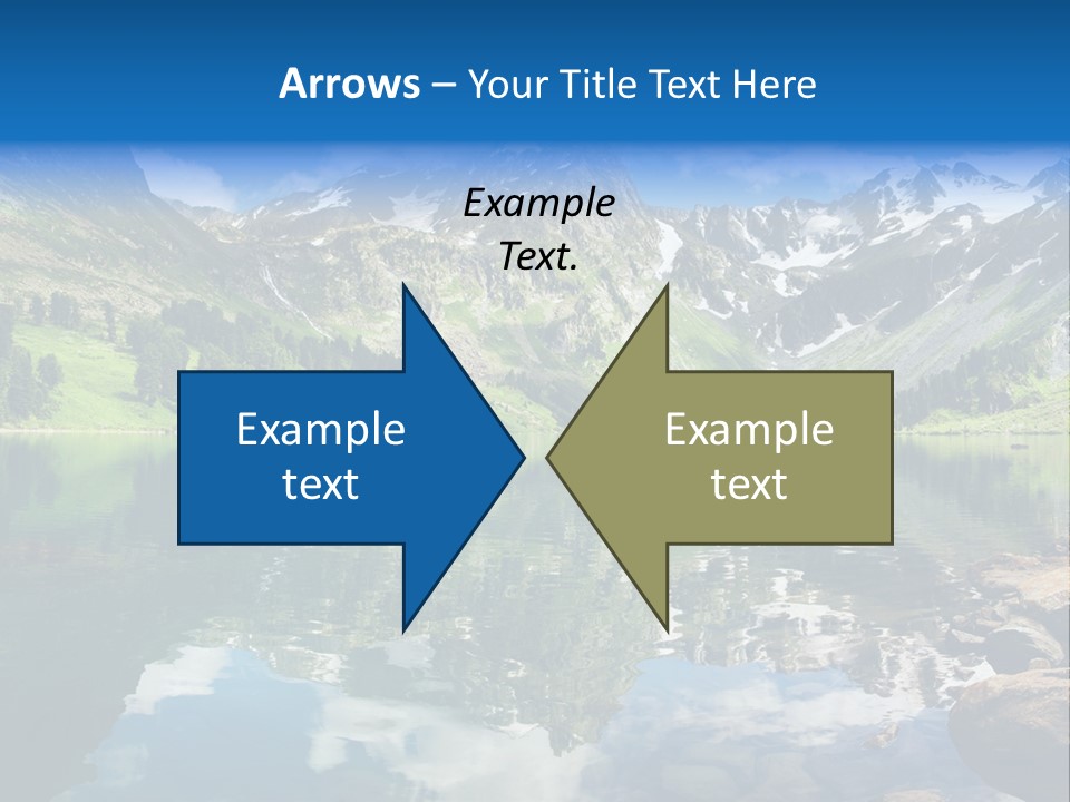 A Mountain Lake Surrounded By Green Trees And Rocks PowerPoint Template