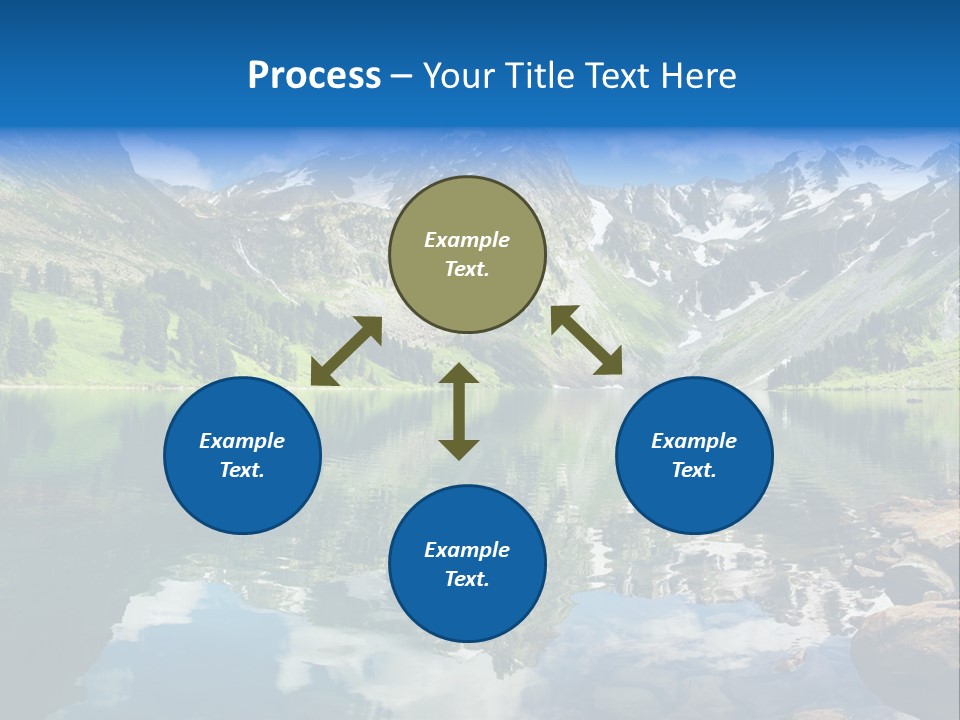 A Mountain Lake Surrounded By Green Trees And Rocks PowerPoint Template