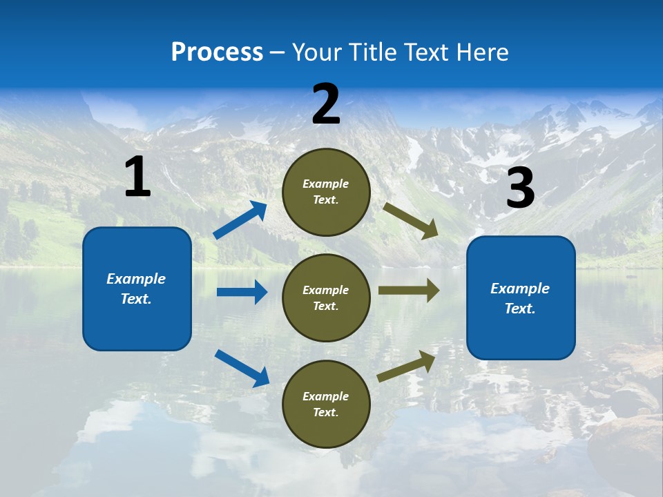 A Mountain Lake Surrounded By Green Trees And Rocks PowerPoint Template