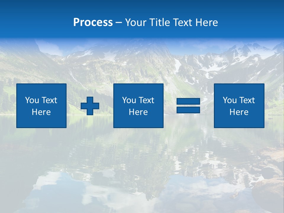 A Mountain Lake Surrounded By Green Trees And Rocks PowerPoint Template