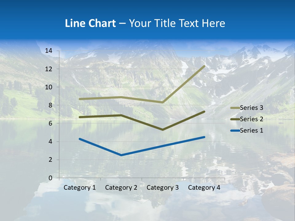 A Mountain Lake Surrounded By Green Trees And Rocks PowerPoint Template