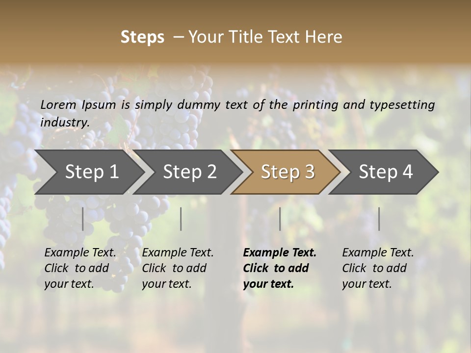 Merlot Grapes On Vine In Vineyard Hdr PowerPoint Template