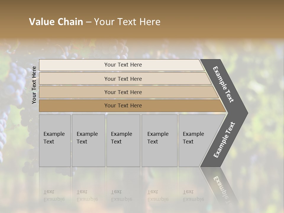 Merlot Grapes On Vine In Vineyard Hdr PowerPoint Template