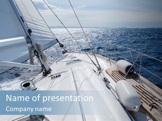 Sailing Toward Sun On A Late Winter Day PowerPoint Template