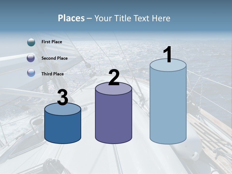 Sailing Toward Sun On A Late Winter Day PowerPoint Template