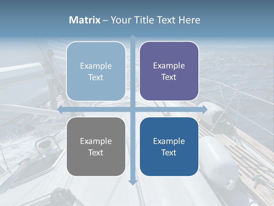 Sailing Toward Sun On A Late Winter Day PowerPoint Template
