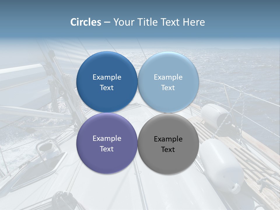 Sailing Toward Sun On A Late Winter Day PowerPoint Template