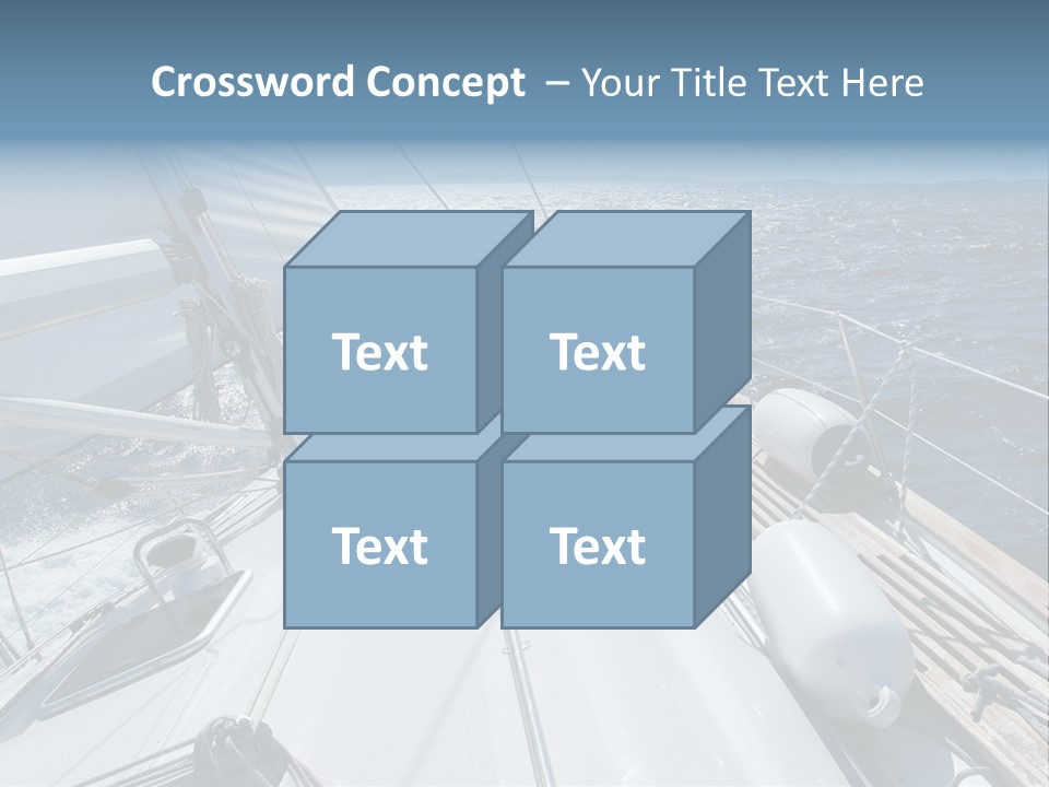 Sailing Toward Sun On A Late Winter Day PowerPoint Template