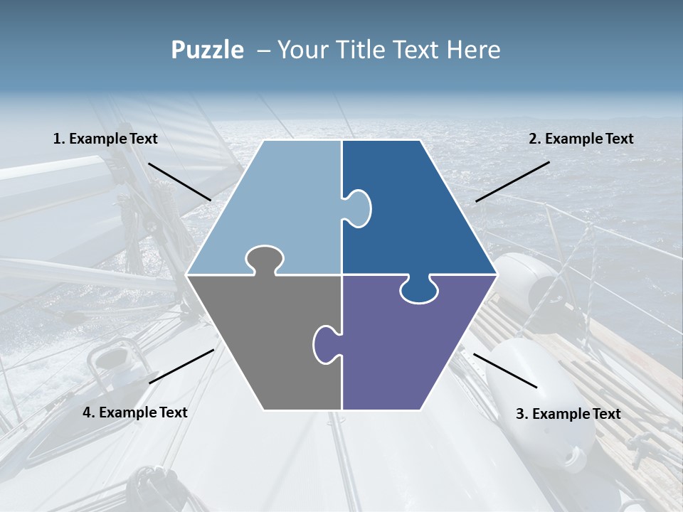 Sailing Toward Sun On A Late Winter Day PowerPoint Template