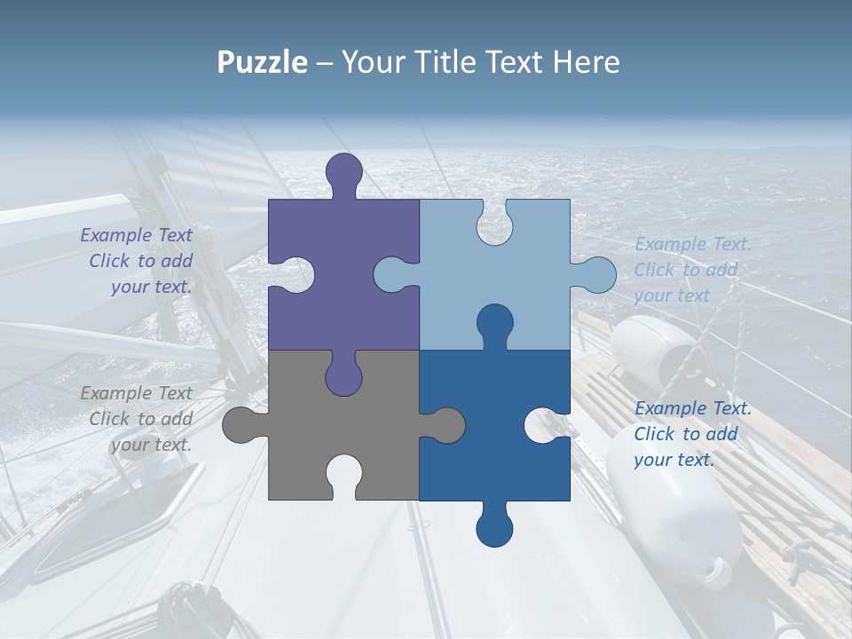 Sailing Toward Sun On A Late Winter Day PowerPoint Template