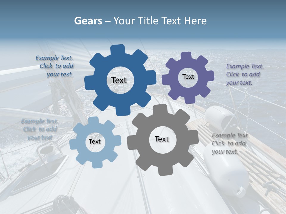 Sailing Toward Sun On A Late Winter Day PowerPoint Template