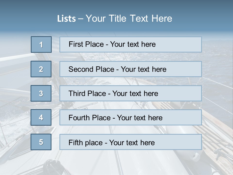 Sailing Toward Sun On A Late Winter Day PowerPoint Template