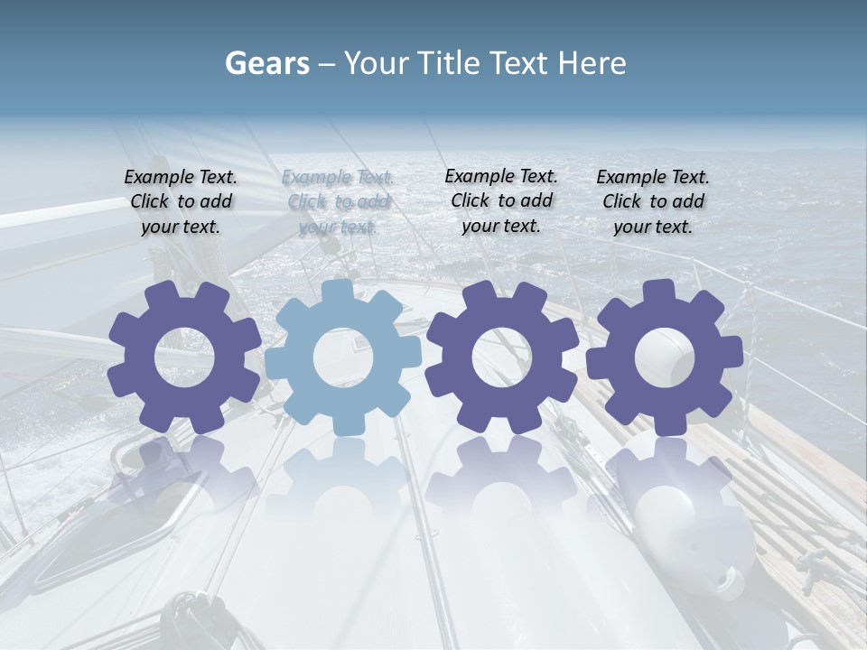 Sailing Toward Sun On A Late Winter Day PowerPoint Template