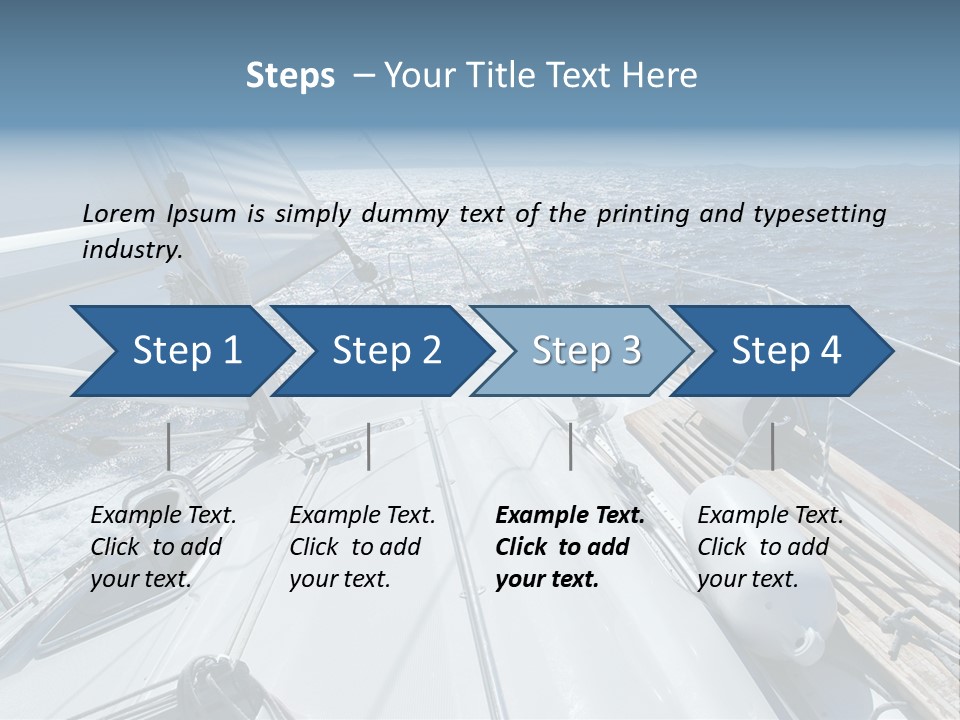 Sailing Toward Sun On A Late Winter Day PowerPoint Template