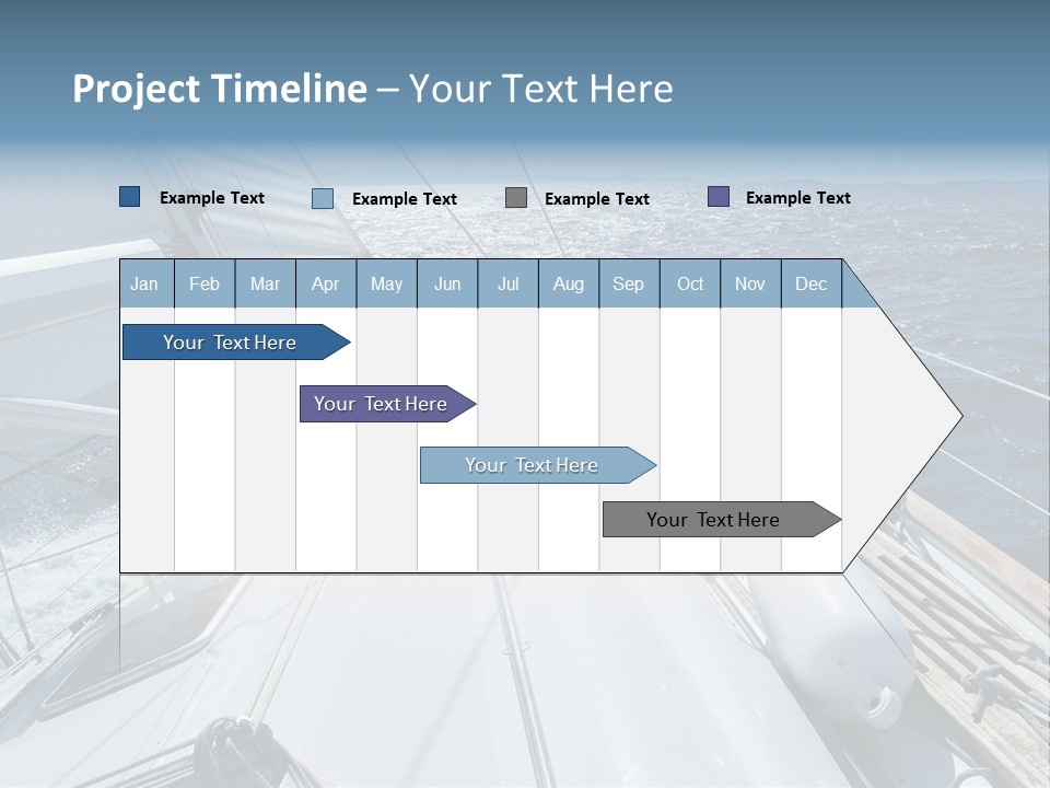 Sailing Toward Sun On A Late Winter Day PowerPoint Template