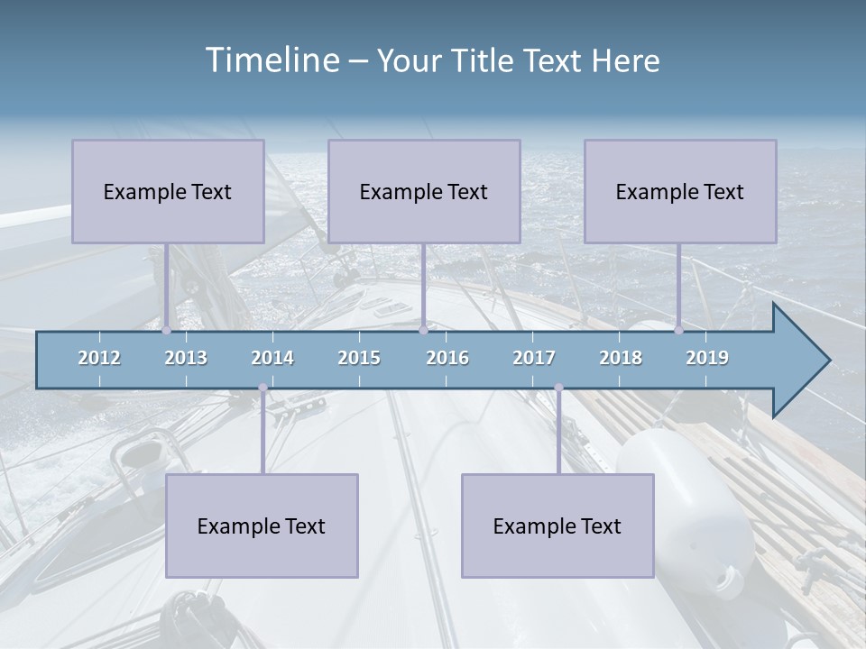 Sailing Toward Sun On A Late Winter Day PowerPoint Template