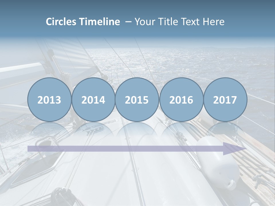 Sailing Toward Sun On A Late Winter Day PowerPoint Template