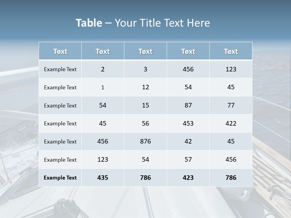 Sailing Toward Sun On A Late Winter Day PowerPoint Template