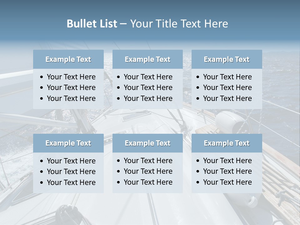 Sailing Toward Sun On A Late Winter Day PowerPoint Template