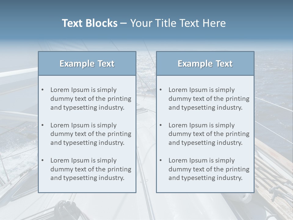 Sailing Toward Sun On A Late Winter Day PowerPoint Template