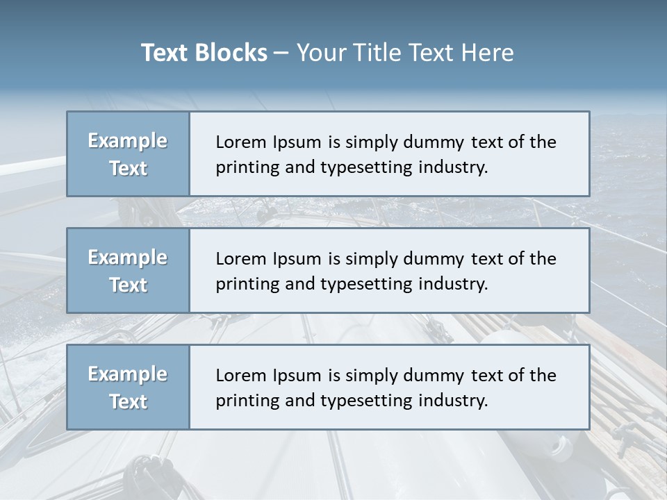 Sailing Toward Sun On A Late Winter Day PowerPoint Template