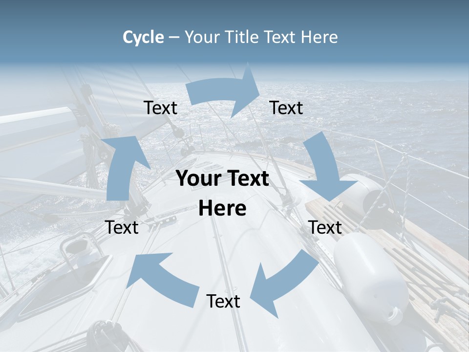 Sailing Toward Sun On A Late Winter Day PowerPoint Template
